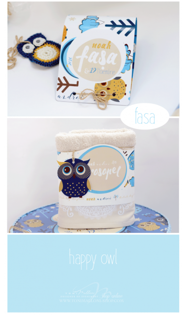 Trusou de botez cu broderie personalizata pentru baieti, Owl Baby Boy 9